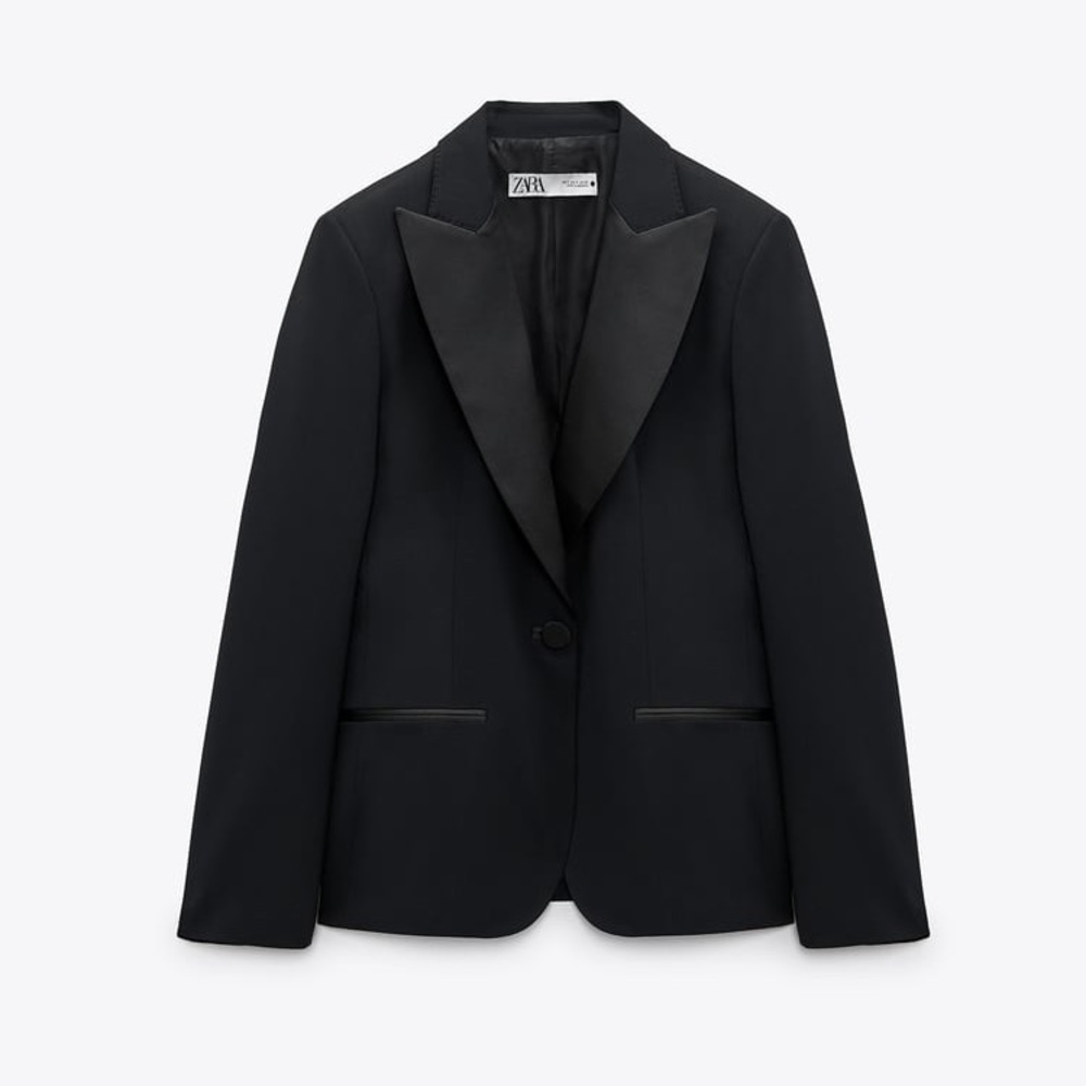 WOOL BLEND TUXEDO JACKET
